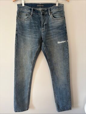 Slim Straight Men's Jeans in Washed Blue